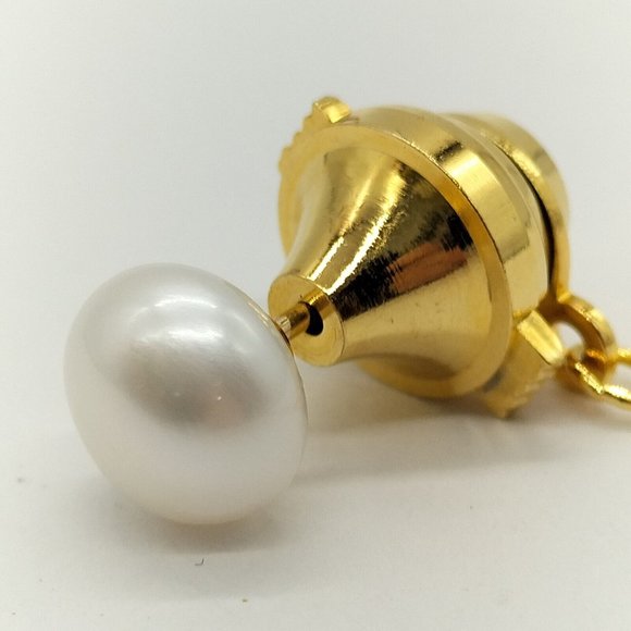 Tie Pin Pearl 18K Yellow Gold - Picture 7 of 9